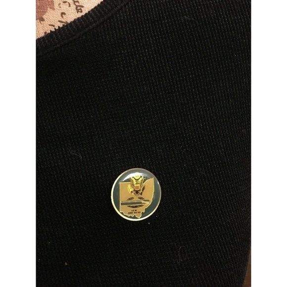 VFW Ohio 94-95 Pin Rifle Eagle Laurels Ohio State enameled gold tone - Picture 3 of 3